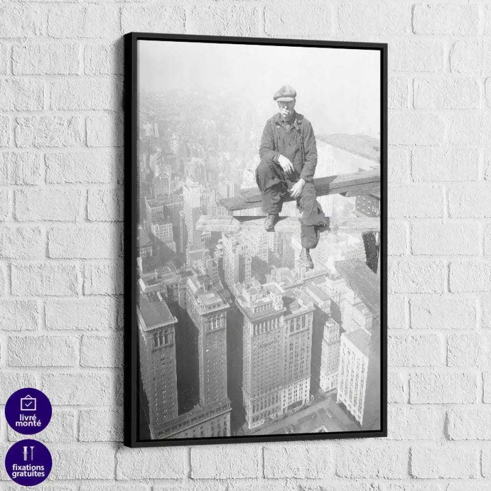 Tableau Vintage Travaux sur New York - Montableaudeco