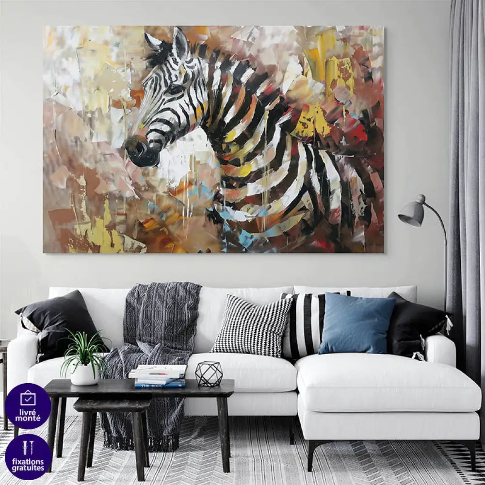 Tableau Zèbre en Mouvement 2