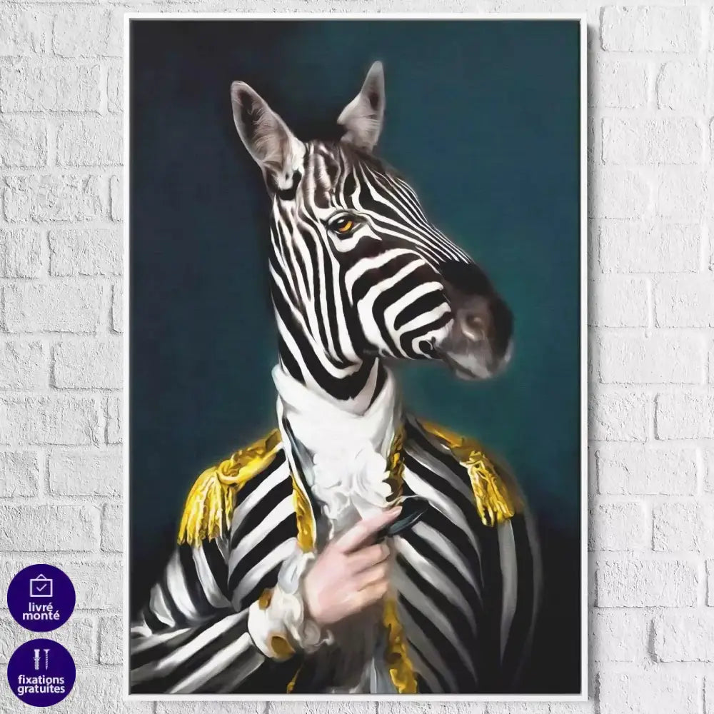 Tableau Zèbre L'aristocrate - Montableaudeco