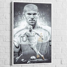Tableau Zidane Le Roi Zidane 40x60cm / Cadre Blanc Tableau Sport