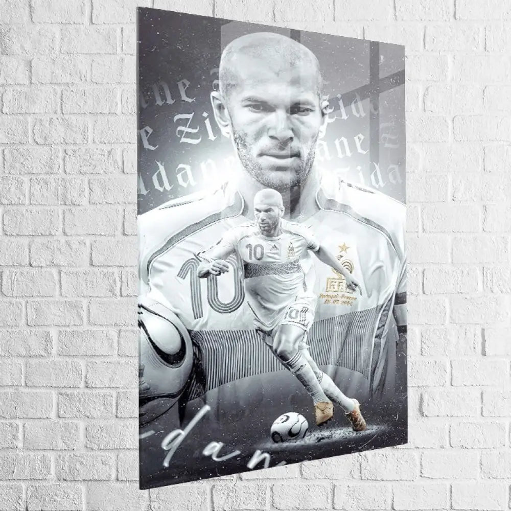 Tableau Zidane Le Roi Zidane 40x60cm / Plexiglas Tableau Sport