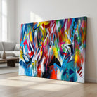 tableau abstrait coloré graffiti moderne