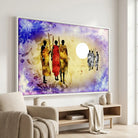 tableau afrique tribal soleil décoration murale ethnique