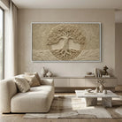 tableau arbre de vie moderne design bois clair