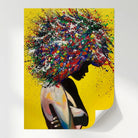 tableau art africain contemporain femme peinture abstraite