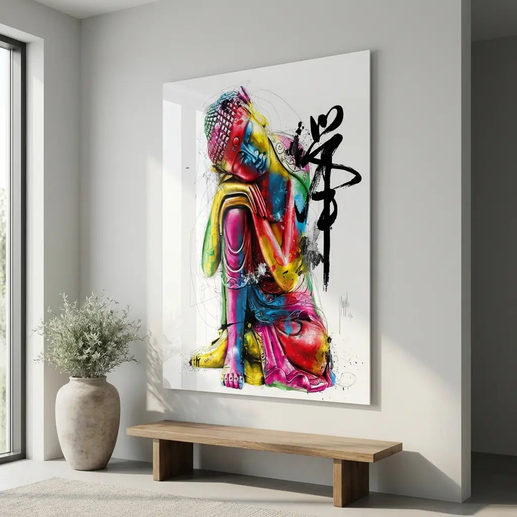tableau bouddha artistique moderne ambiance zen