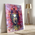 tableau bouddha coloré rose art zen moderne