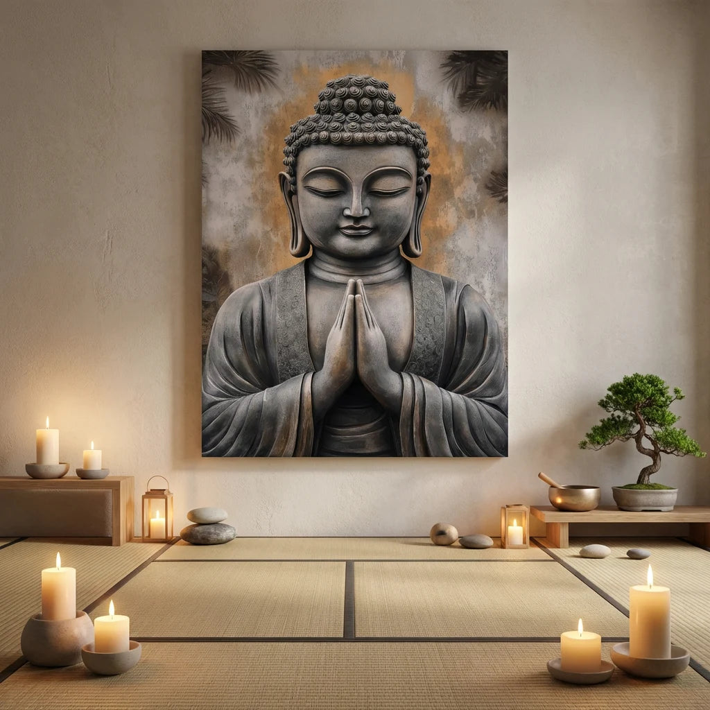 tableau bouddha méditation art contemporain