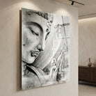 tableau bouddha spirituel noir blanc ambiance zen