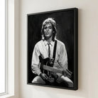 tableau chanteur goldman noir et blanc décoration salon