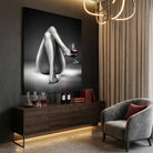 tableau femme sensuelle vin rouge moderne