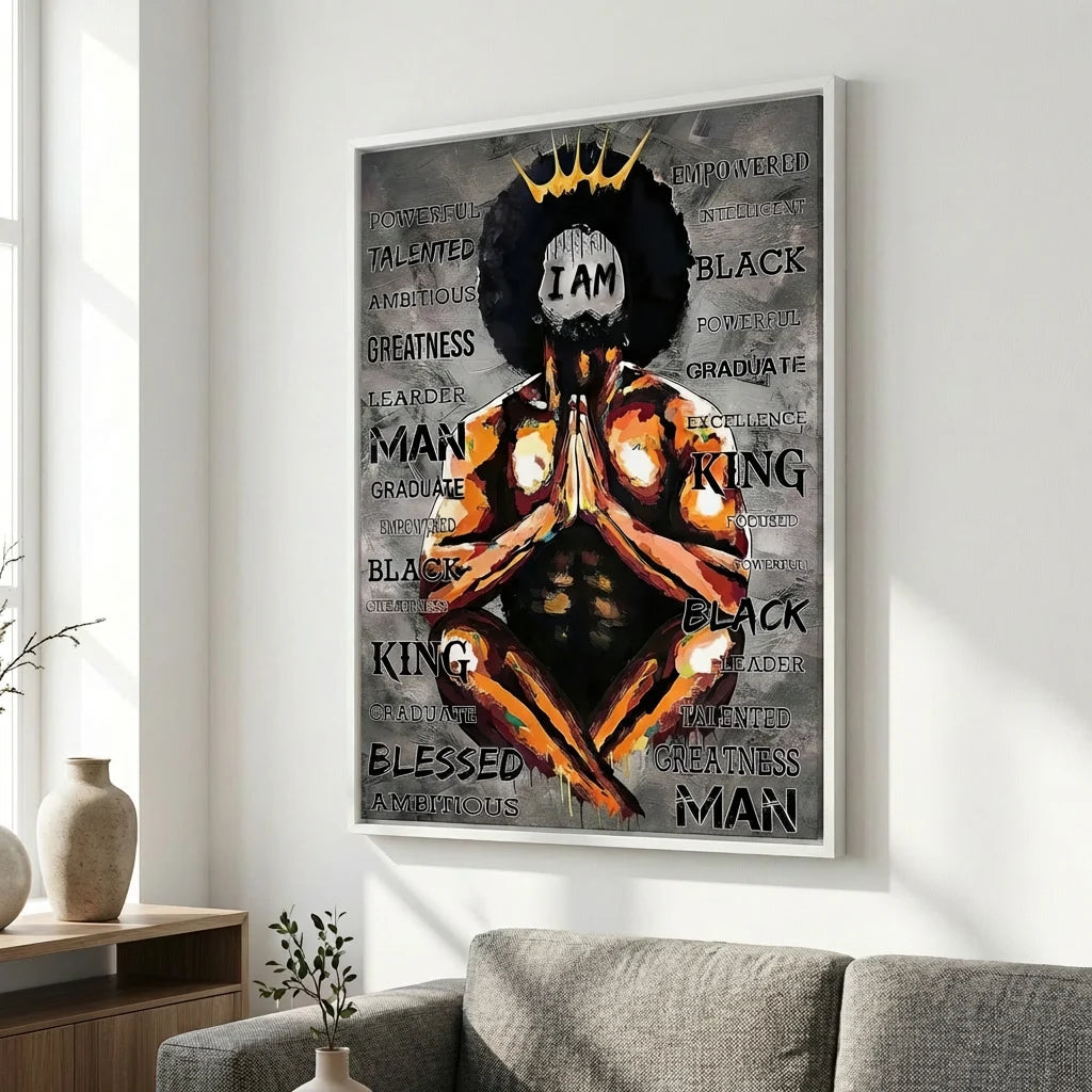 tableau homme couronne design contemporain