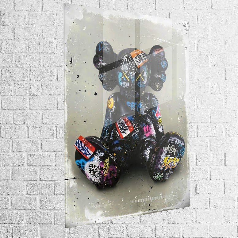 tableau kaws black pop en plexiglas 