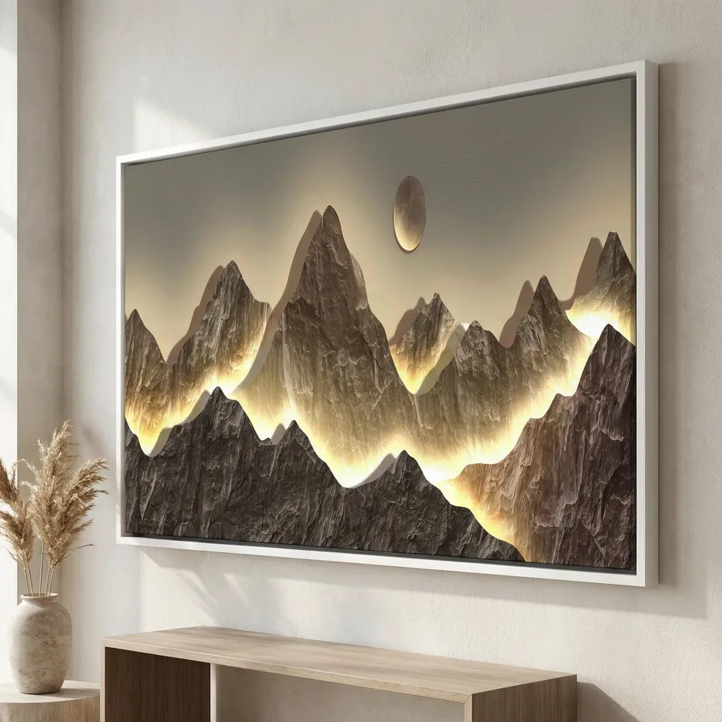 tableau mural design montagne abstraite ambiance moderne
