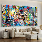 tableau street art life beautiful coloré moderne