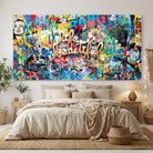 tableau urbain life beautiful graffiti artistique