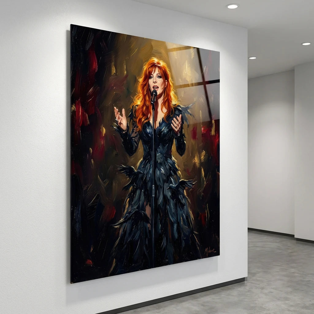 tableau mylene farmer plexiglas brillant moderne