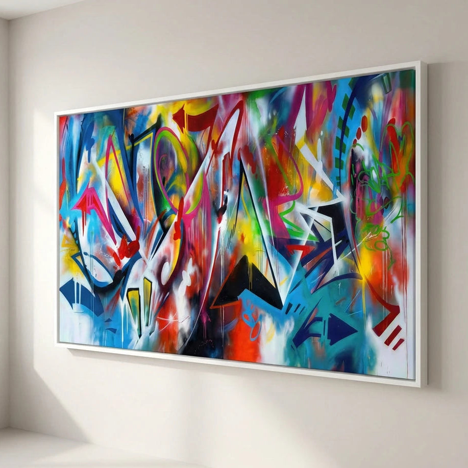 toile abstraite moderne couleurs vives