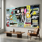 Tableau Street Art Basquiat In Italia - 80x40cm / Toile tendue sur châssis - Tableau Street Art