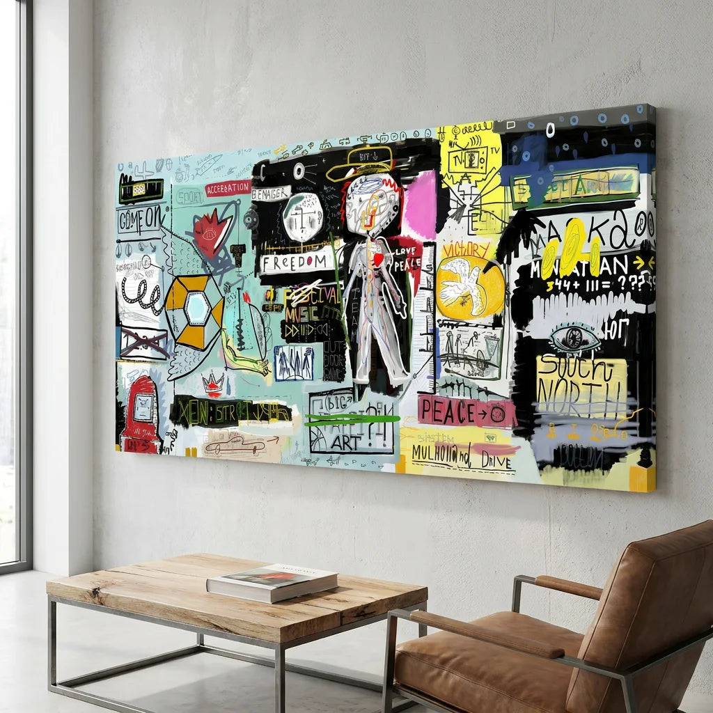 Tableau Street Art Basquiat In Italia - Tableau Street Art