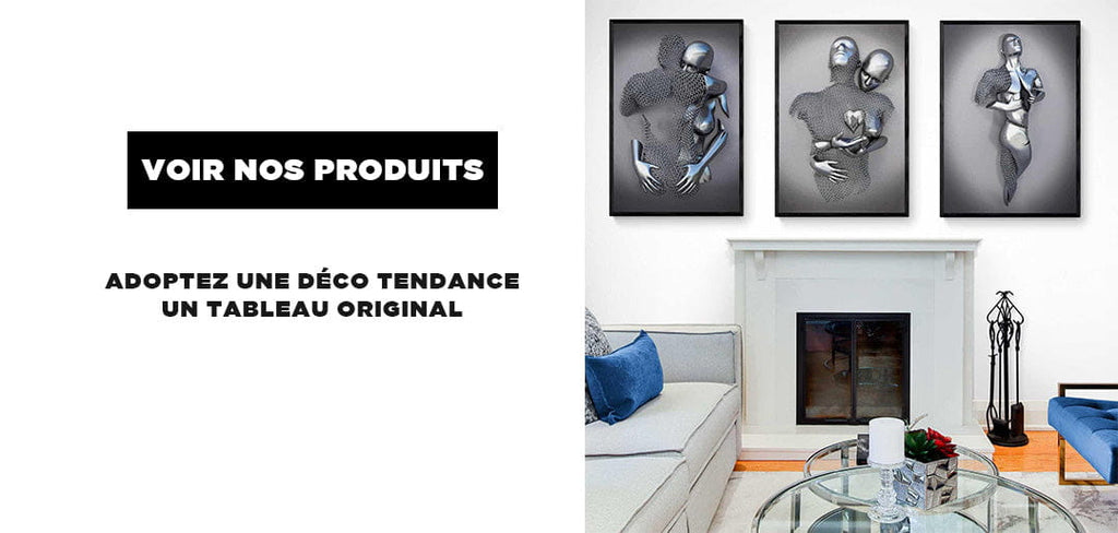 Tableau Moderne Gris Blanc