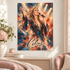 Œuvre murale artistique inspirée de Céline Dion