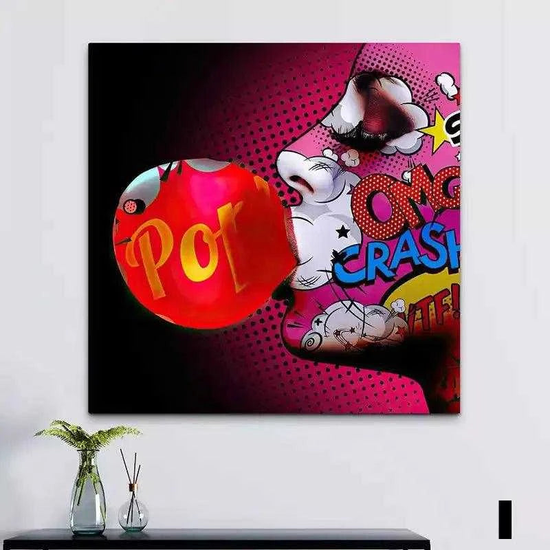 Tableaux Pop Art Collection de Femmes Tatouées Flashy et Colorées - Montableaudeco