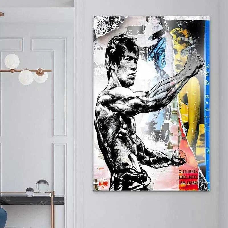 Tableau Street Art Bruce Lee - Montableaudeco