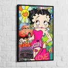 Tableau Street Art Betty Boop Love - Montableaudeco