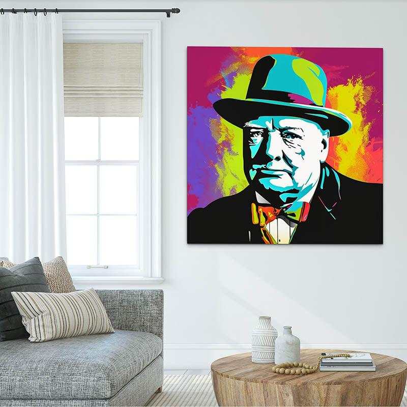 Tableau Pop Art Winston Churchill - Montableaudeco