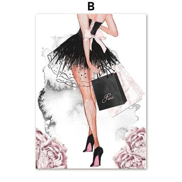 Affiche Fashion Luxe et Champagne 7 Pièces - Montableaudeco