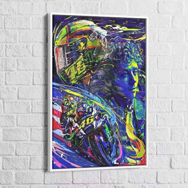 Tableau Valentino Rossi MotoCycle - Montableaudeco