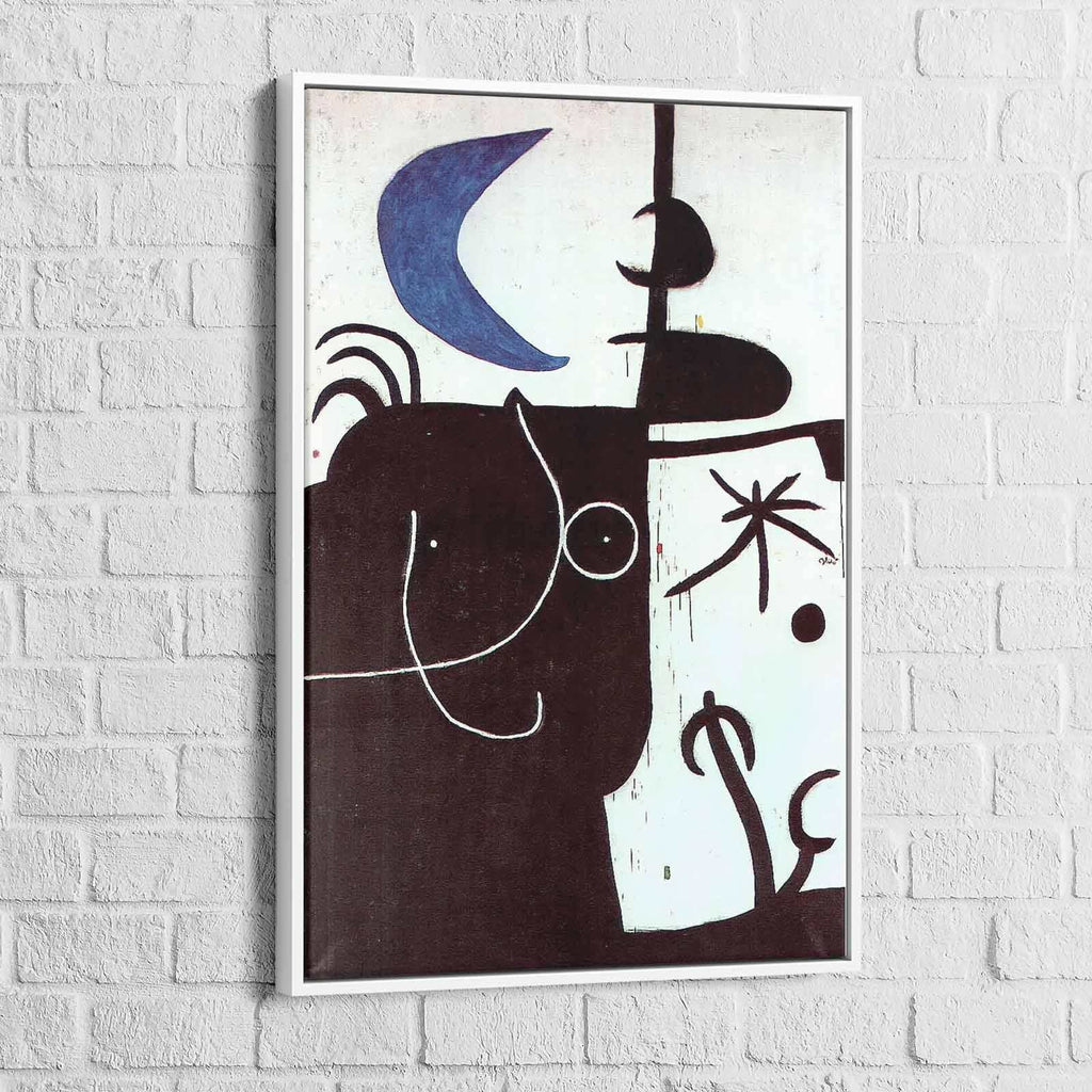 Tableau Joan Miro Femme devant la lune - Montableaudeco