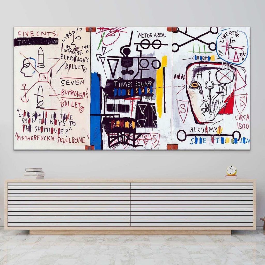 Tableau Jean-Michel Basquiat Burroughs - Montableaudeco