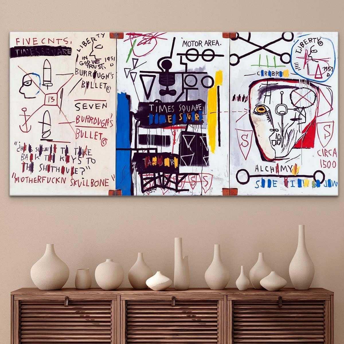 Tableau Jean-Michel Basquiat Burroughs - Montableaudeco