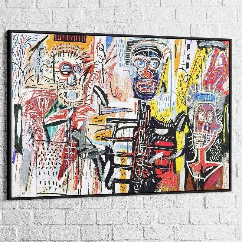 Tableau Basquiat Philistines 1982 - Montableaudeco
