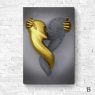 Tableau 3D Un Amour Gris et Or - Montableaudeco