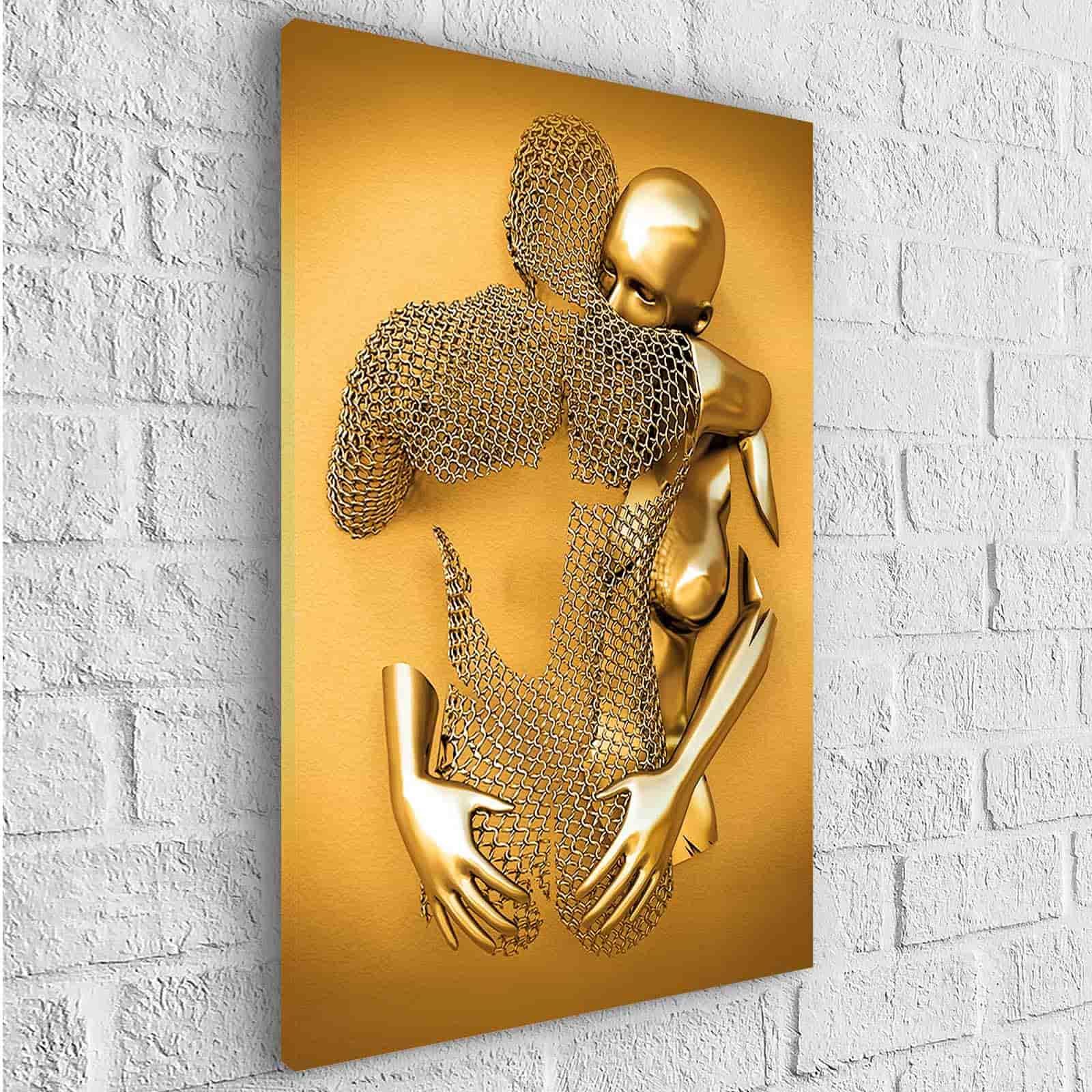 Tableau 3D Un Amour Or - Montableaudeco