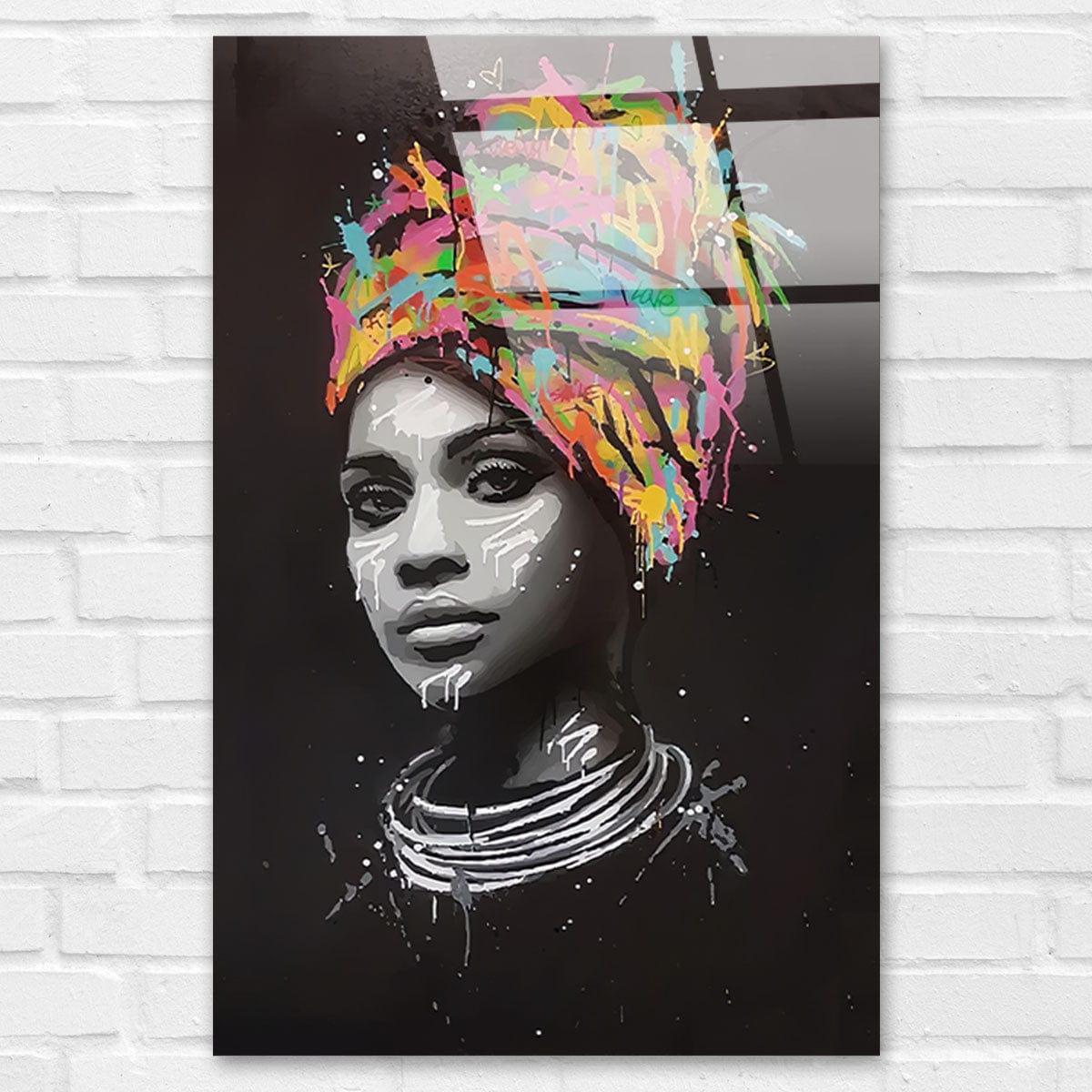 Tableau Afrique Femme Graffiti - Montableaudeco