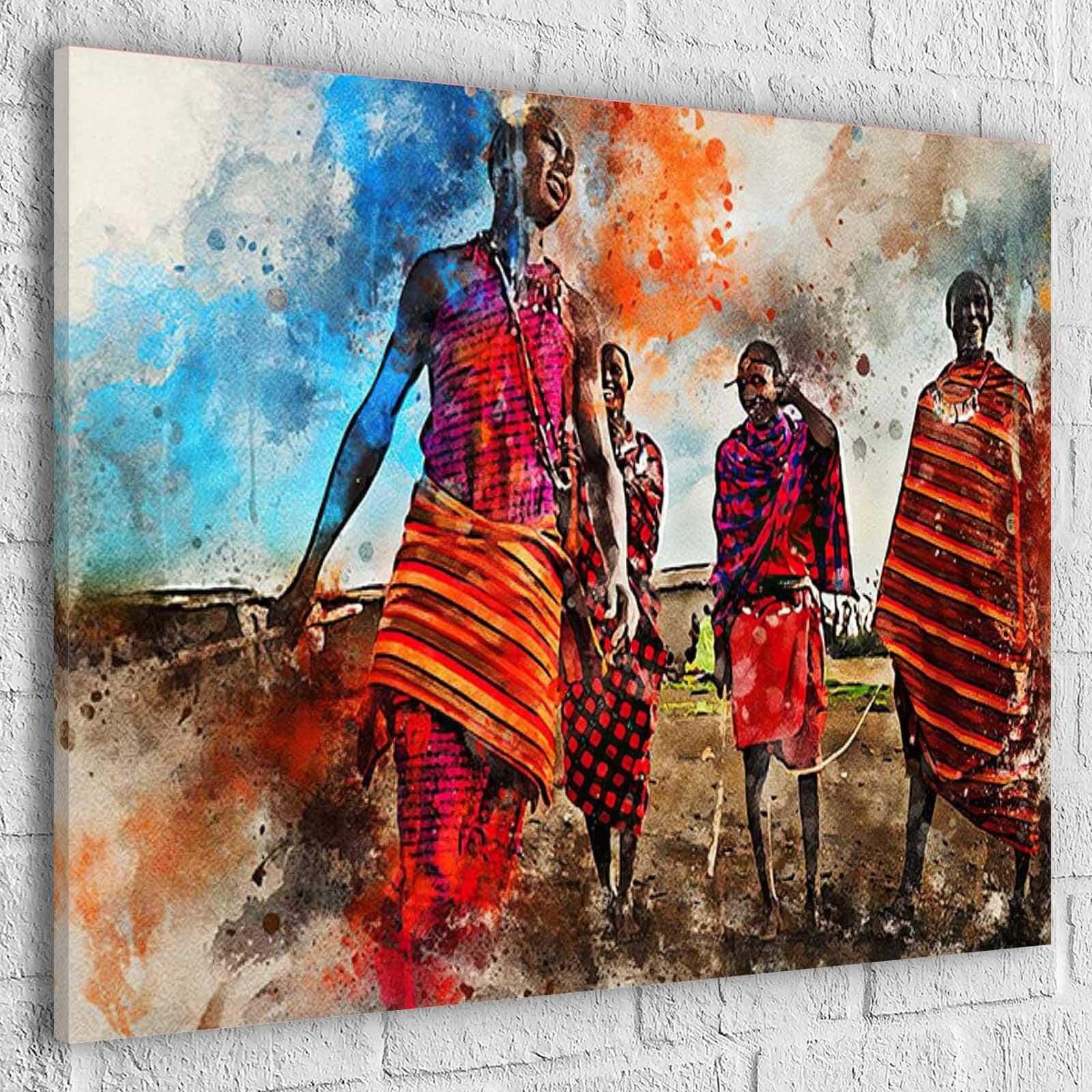 Tableau Afrique Tribu Maasaï - Montableaudeco