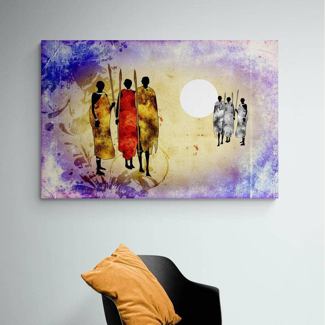 Tableau Afrique La Tribu du Soleil - Montableaudeco