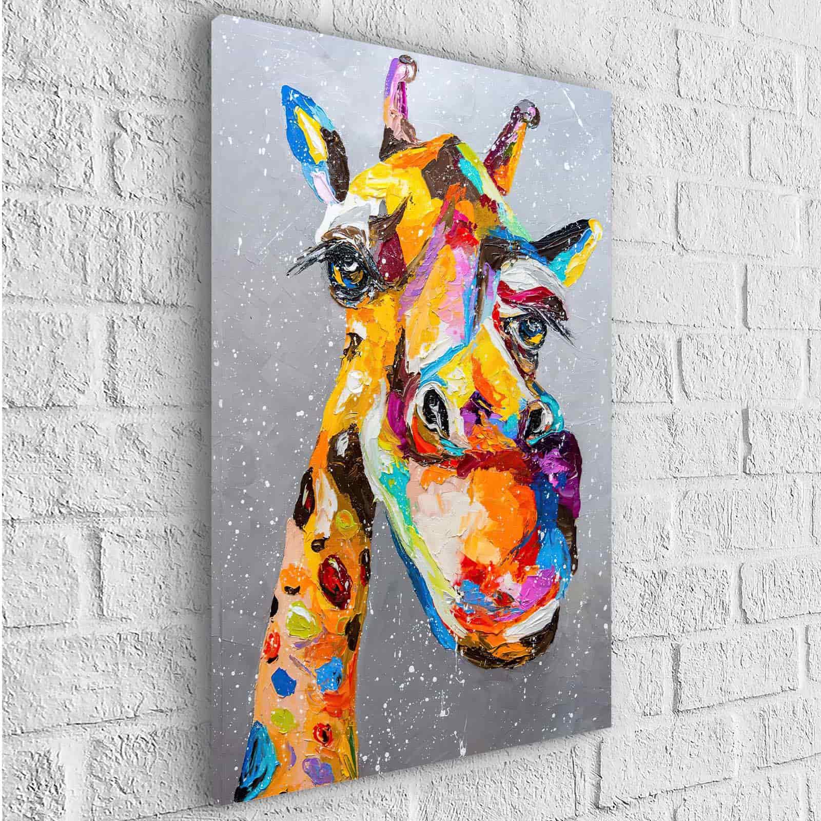 Tableau Girafe Tâche Peinture - Royaume du Tableau