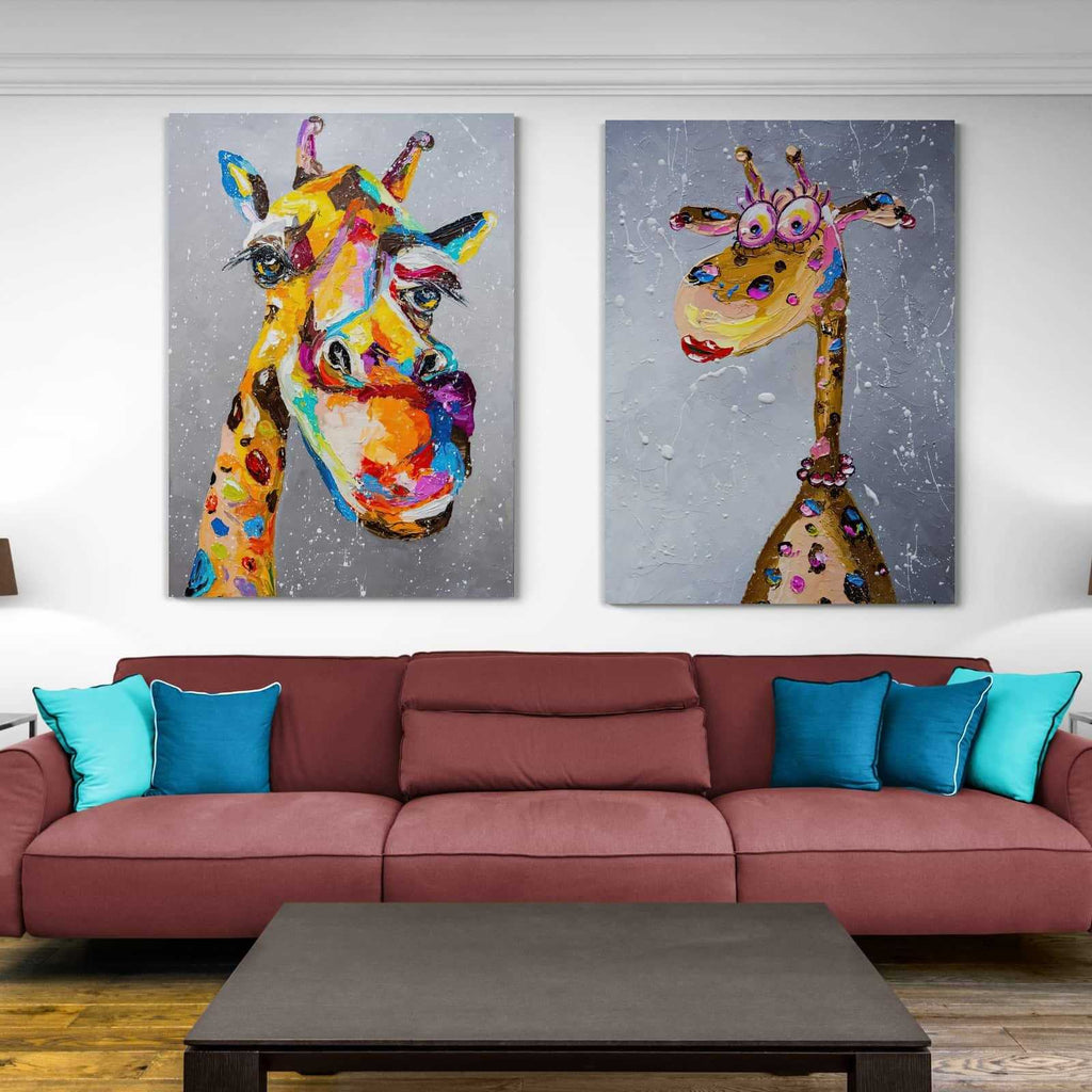 Tableau Les Jolies Girafes - Montableaudeco