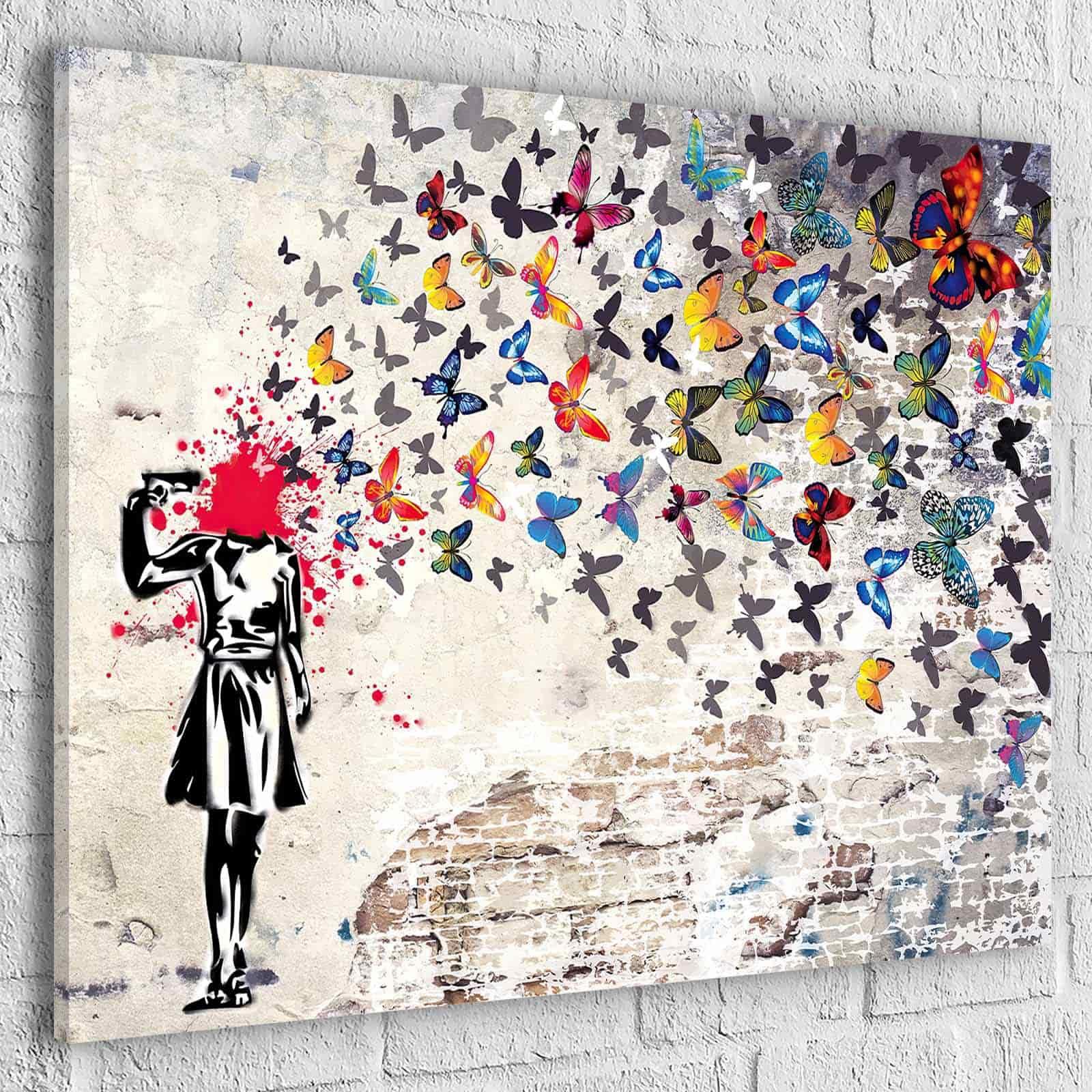 Tableau Banksy Butterfly