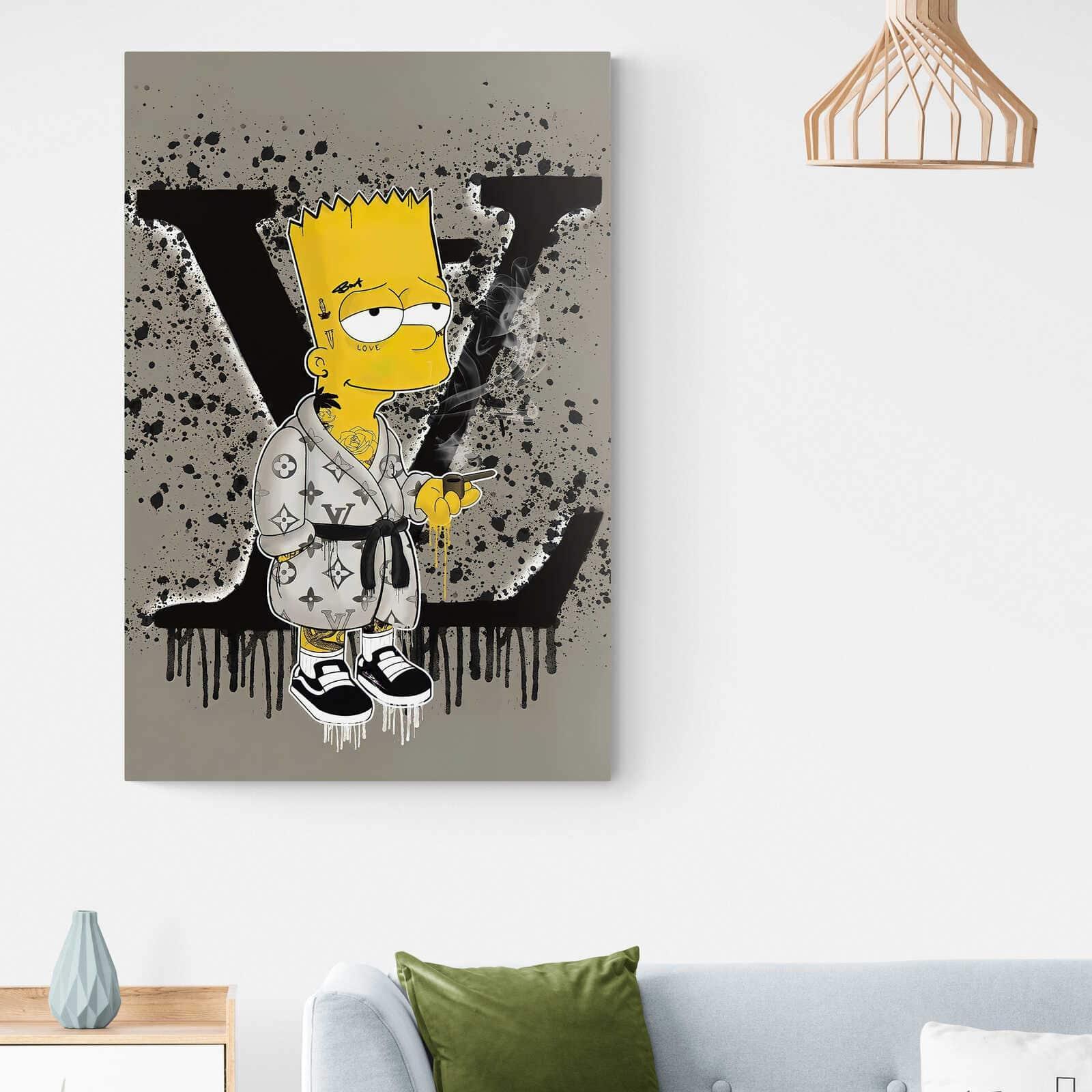 Tableau Bart Simpson Louis Vuitton - Montableaudeco