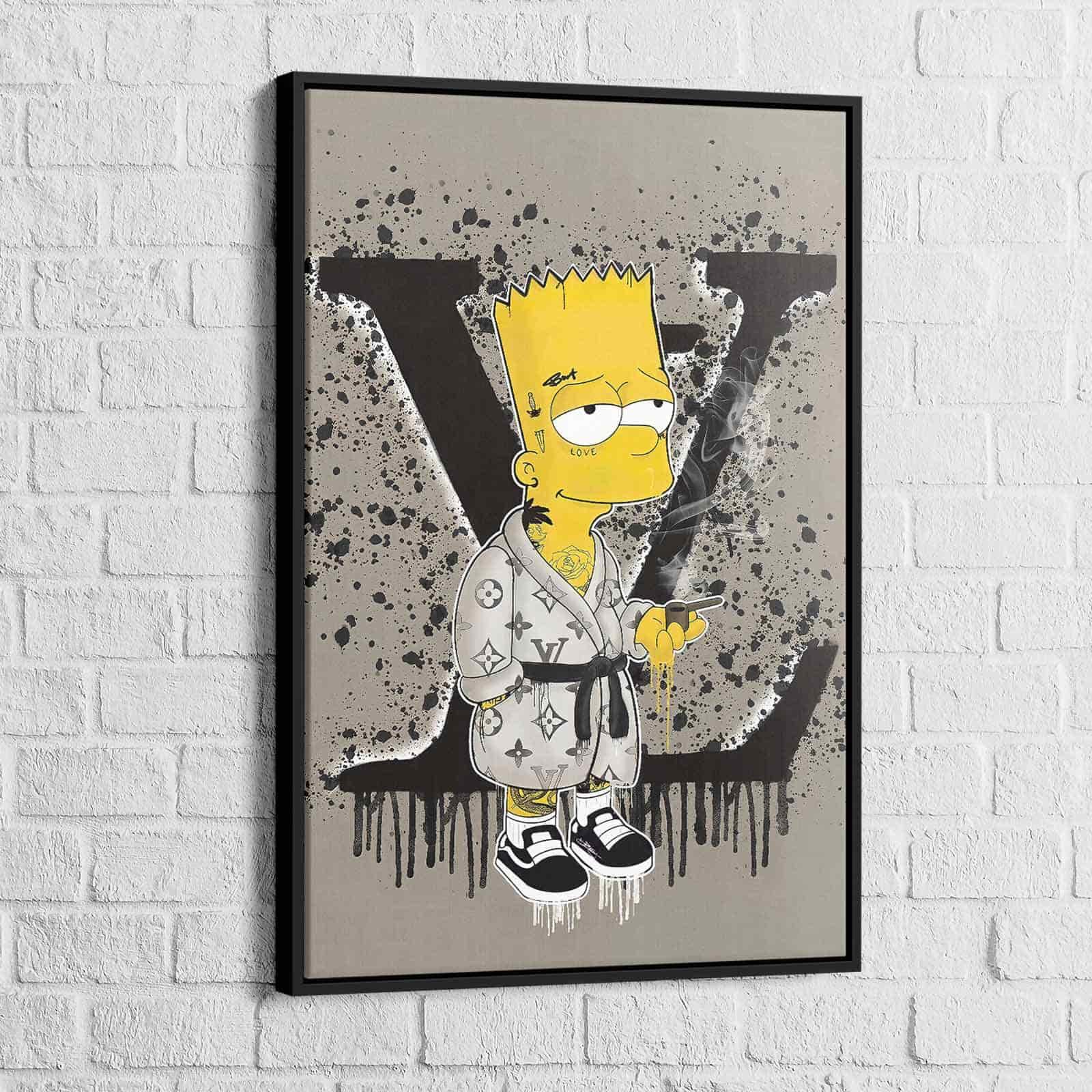 Tableau Bart Simpson Louis Vuitton - Montableaudeco