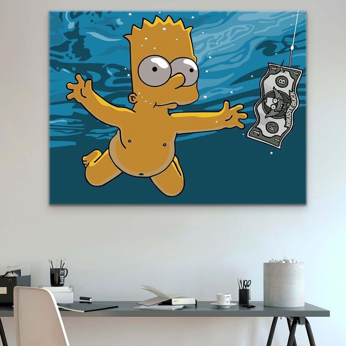 Tableau Bart Simpson Nirvana - Montableaudeco