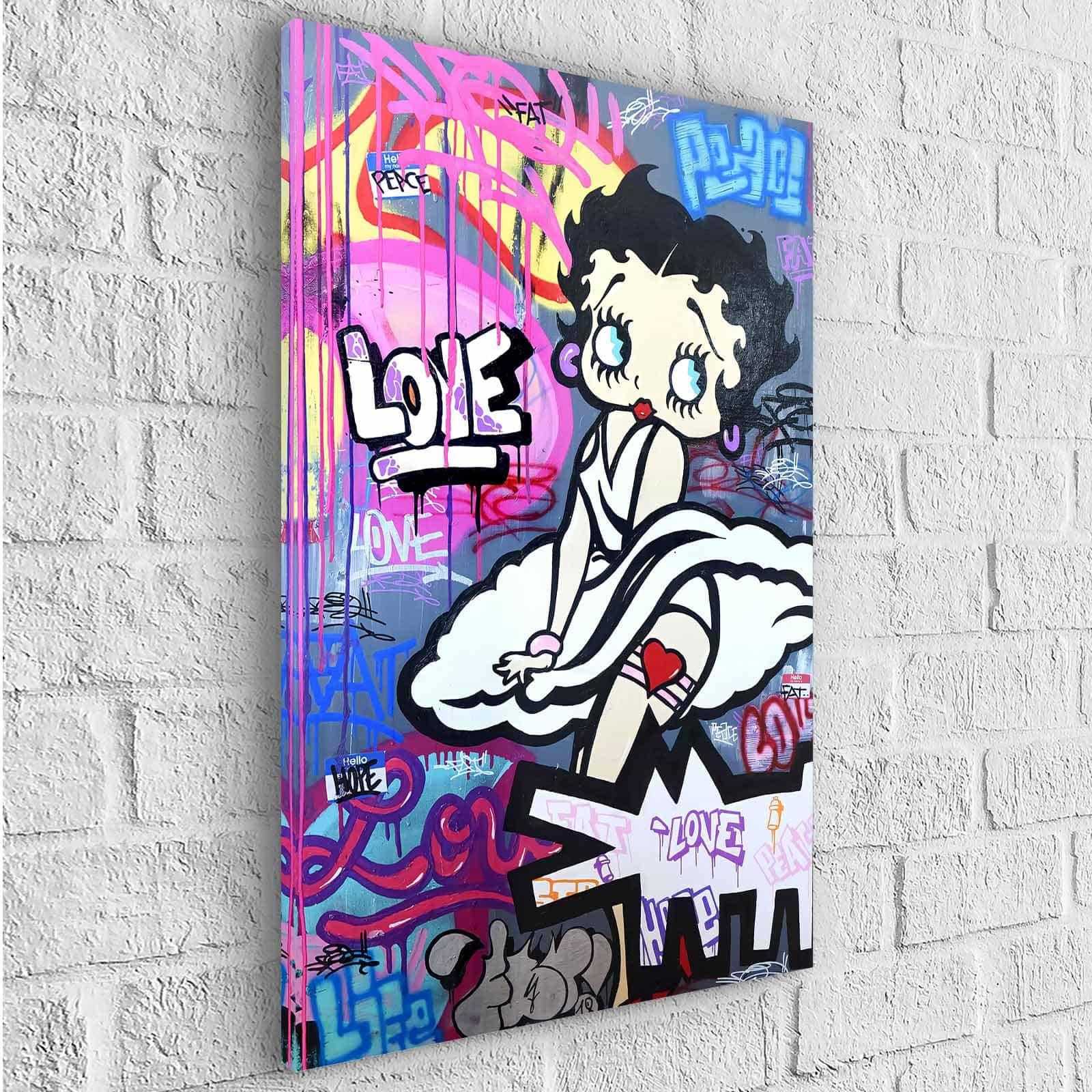 Tableau Street Art Betty Boop - Montableaudeco
