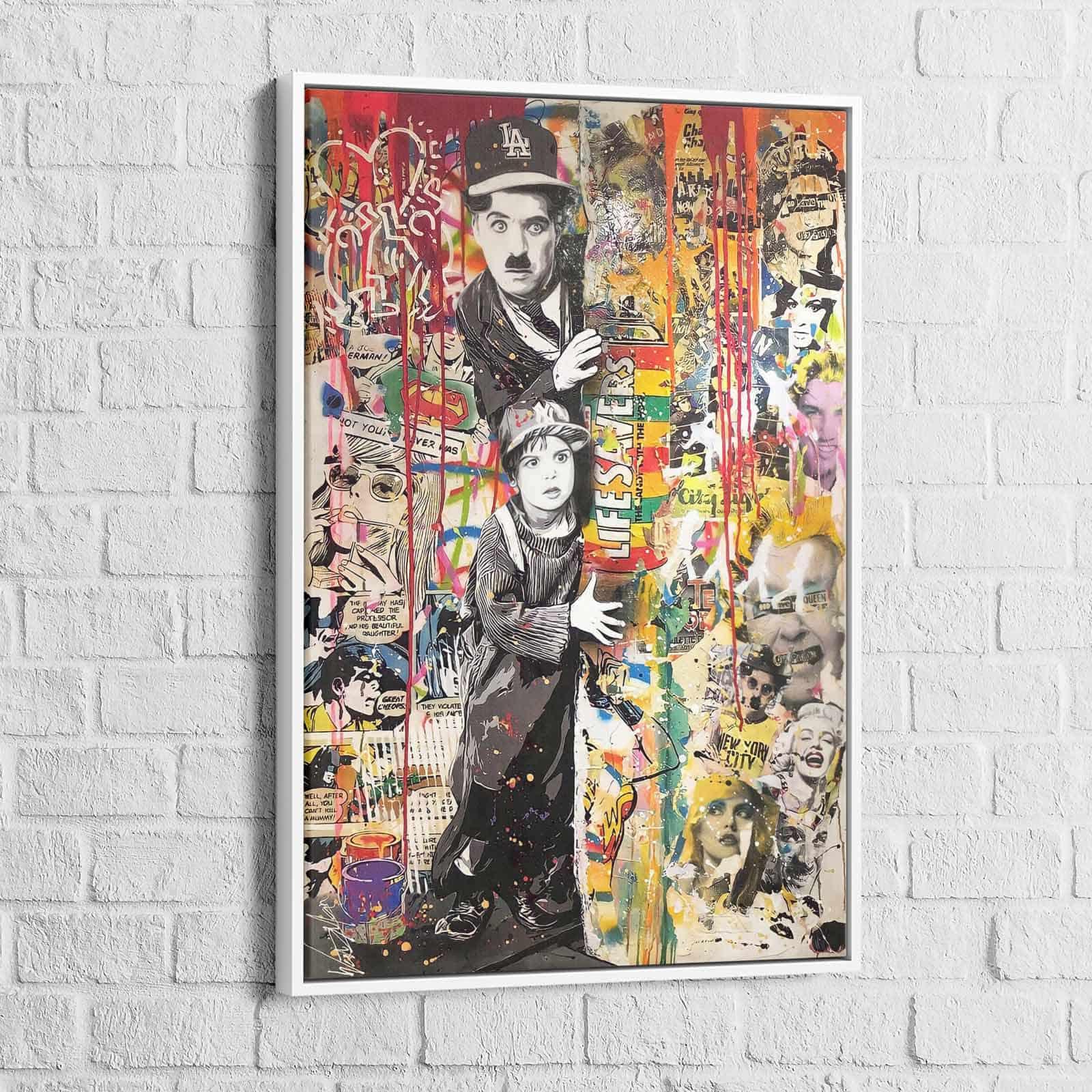 Tableau Charlie Chaplin et le Kid - Montableaudeco