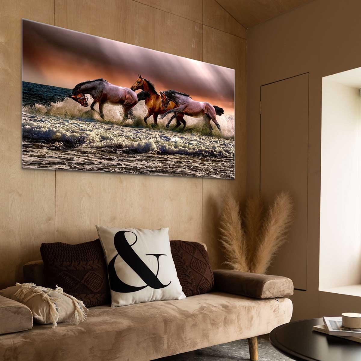 Tableau Cheval et la Mer - Montableaudeco